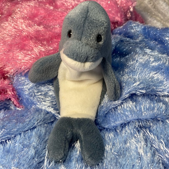 🎁4/$25🎁Waves Beanie Baby Dolphin - Picture 5 of 12